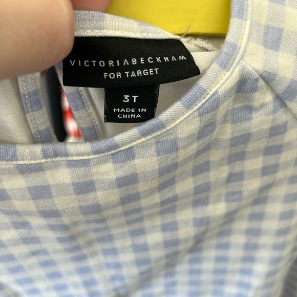 Victoria Beckham Light Blue Gingham Top and Pant Set - Picture 8 of 8